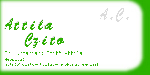 attila czito business card